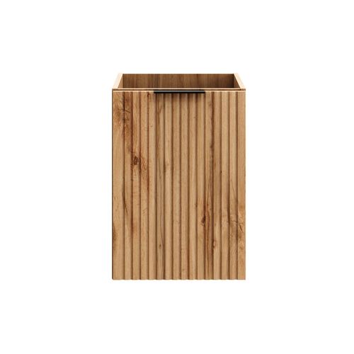 Meuble De Salle De Bain 40 Cm Avec Panier à Linge Wotan Oak