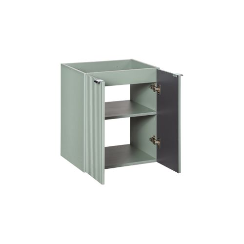 Meuble Sous Lavabo 60 cm 2 Portes Vert Reed – Design Moderne Et Fonctionnel