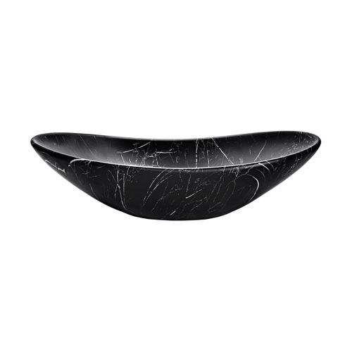 Vasque à Poser 36x61,5 Cm En Céramique Noire Mate – Design Moderne Et élégant