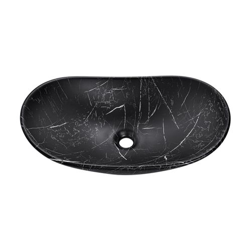 Vasque à Poser 36x61,5 Cm En Céramique Noire Mate – Design Moderne Et élégant