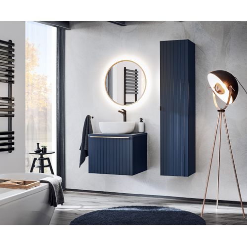 Miroir LED Encadré 60x60 Cm Design Contemporain Avec Cadre Aluminium