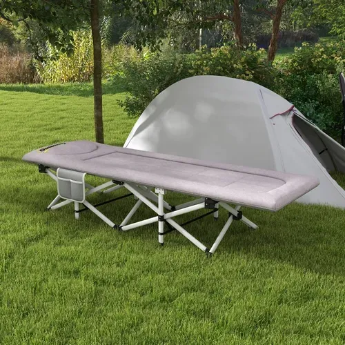 Lit De Camp Pliable 200x65x42 Cm Avec Housse De Transport Et Coussin Intégré