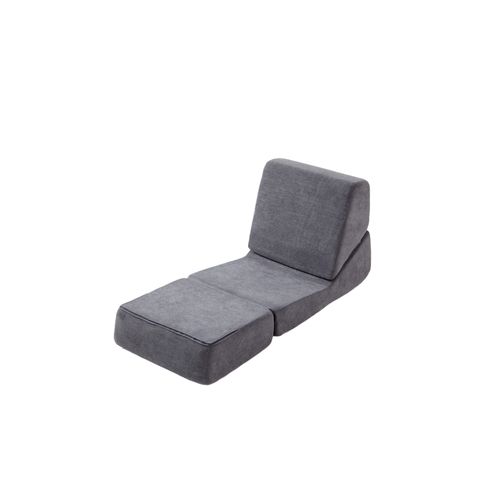 Canapé-lit Pliable Compact Pour Adultes, Mini Lounge Gris, Matelas Triple