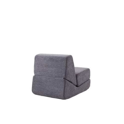 Canapé-lit Pliable Compact Pour Adultes, Mini Lounge Gris, Matelas Triple
