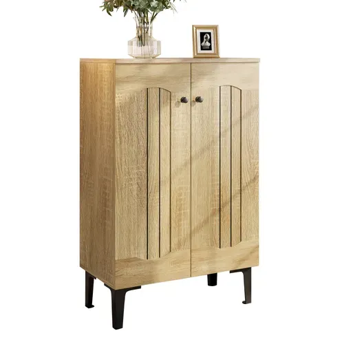 Meuble à Chaussures Moderne Double Portes Avec étagères 60×31,5×95 cm