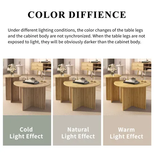 Set De 2 Tables Gigognes Rondes En Bois – Design Scandinave Pratique