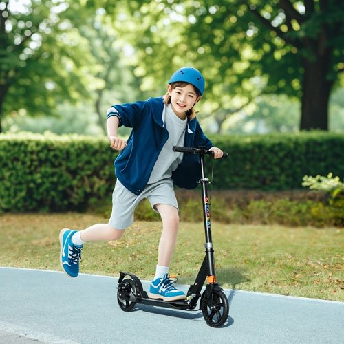 Trottinette Enfant 6-12 Ans Pliable Bleue - Guidon Réglable - 2 Grandes Trottinette Enfant 6-12 Ans Pliable Bleue - Guidon Réglable - 2 Grandes
