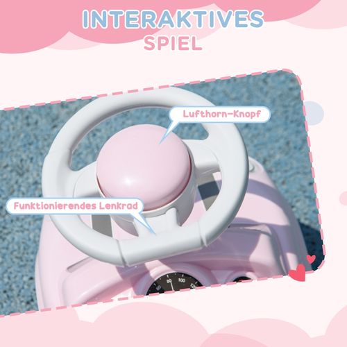 Voiture à Pousser Pour Enfants 1,5-3 Ans Avec Siège Antidérapant Et Klaxon