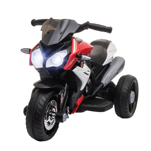 Moto électrique Enfant 3 Km/h Avec Lumières Et Sons, Rechargeable, Noir/rouge