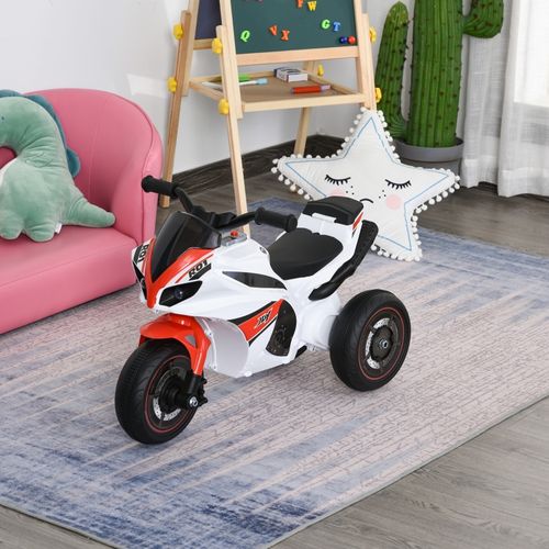 Moto-trotteur Blanche Pour Enfants 18-36 Mois Avec Musique Et Lumière