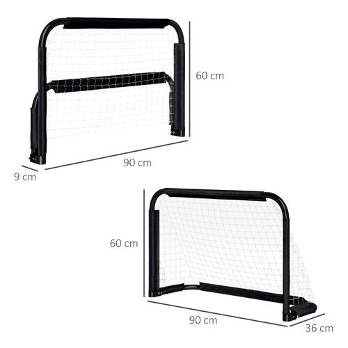 Lot De 2 Cages De Football Pliables Avec Cadre En Métal Pour Jardin Et Loisirs Extérieurs