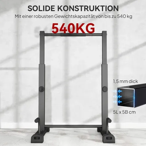 Station De Dips Réglable Jusqu'à 540 Kg Avec Poignées Push-up Pour Entraînement Complet