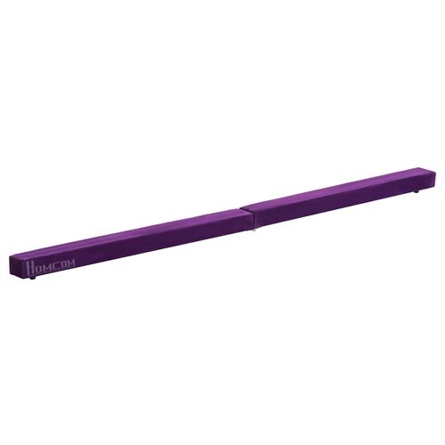 Poutre D'équilibre Pliable En Bois Avec Revêtement Antidérapant, 210 Cm, Violet