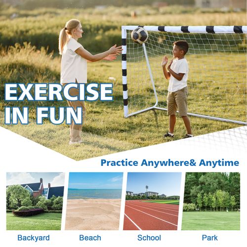 But De Football Pour Enfants 305x201cm, Portable Avec Filet, Idéal Jardin Et Parc