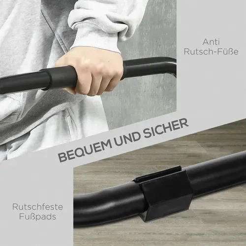 Station De Dips Stable Avec Poignées Rembourrées Et Cadre En Acier Pour Musculation Complète