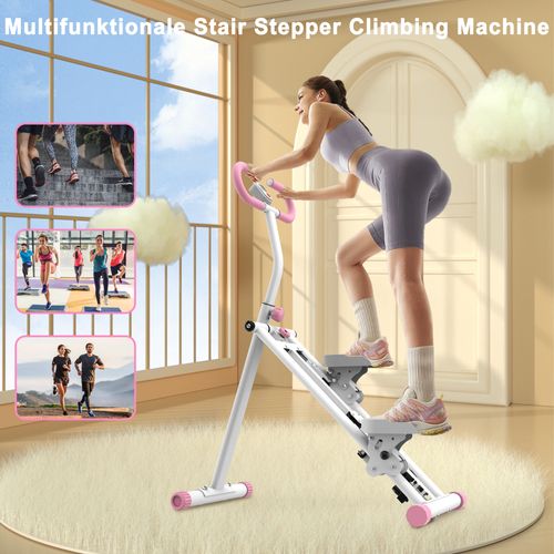 Stepper D’escalier Réglable Avec Résistance Pour Entraînement Complet à Domicile, Rose