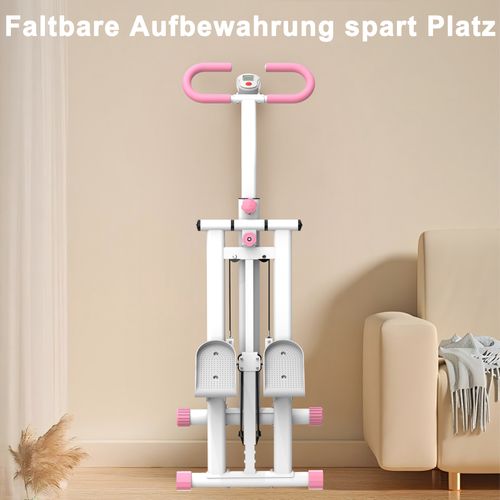 Stepper D’escalier Réglable Avec Résistance Pour Entraînement Complet à Domicile, Rose