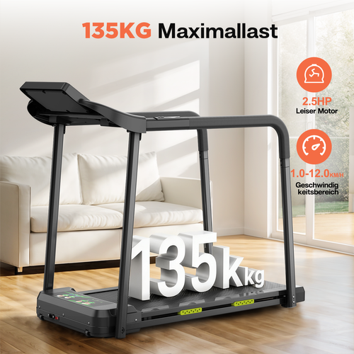 Tapis De Marche Pliable Pour Seniors Avec LED Et Barres De Sécurité Stables
