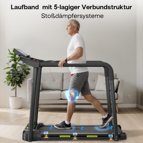 Tapis De Marche Pliable Pour Seniors Avec LED Et Barres De Sécurité Stables