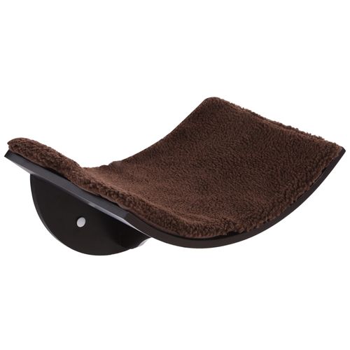 étagère Murale Pour Chat Avec Hamac En Peluche Confortable Et Design Incurvé, 41x28x21 Cm