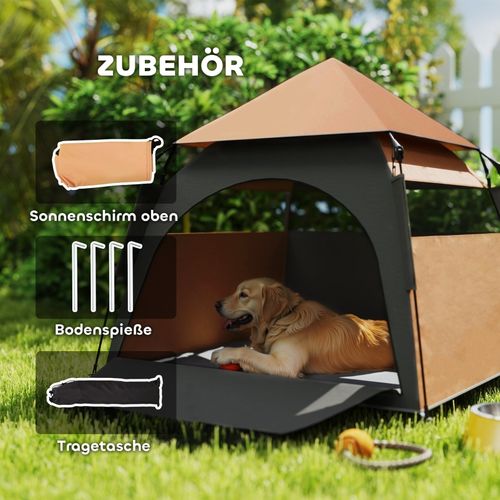 Tente Pour Chien Pliante Et Résistante Aux Intempéries, Spacieuse Pour Grands Chiens