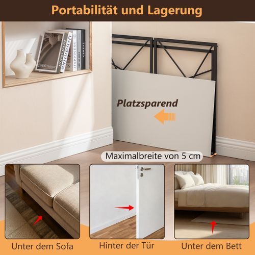 Bureau Pliable Blanc Compact – Facile à Monter, Multifonction Pour Petits Espaces 99x50x75 Cm