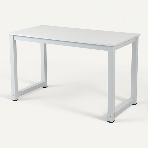 Bureau Blanc Moderne Polyvalent – Table De Travail, Réunion Et Ordinateur 120x60x74 Cm