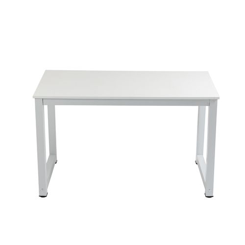 Bureau Blanc Moderne Polyvalent – Table De Travail, Réunion Et Ordinateur 120x60x74 Cm