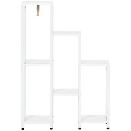 Support à Plantes 7 Niveaux En Acier Blanc, Intérieur Et Extérieur, 65 X 23 X 94,5 Cm