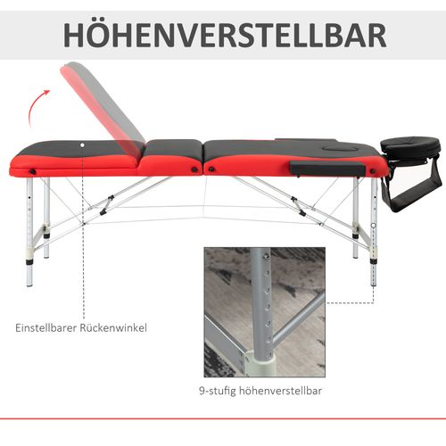 Table De Massage Pliante Réglable En Hauteur Avec Appui-tête Pour Soins Esthétiques
