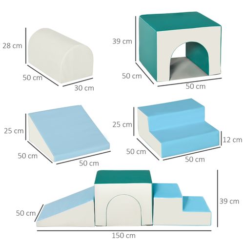 Set De 4 Blocs En Mousse Modulables Pour Enfants 1-3 Ans, Parcours Moteur Doux Et Lavable