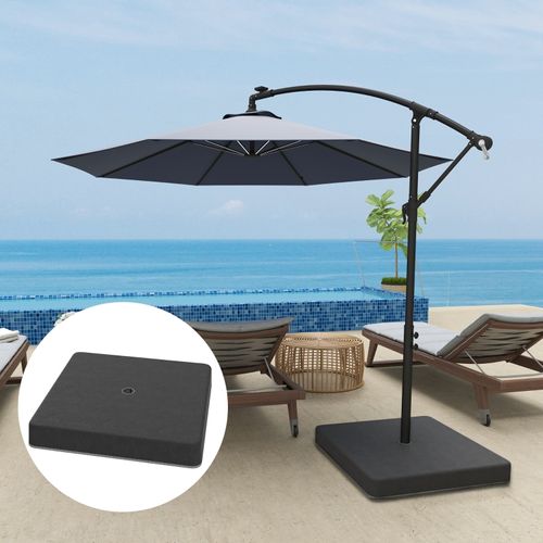 Poids De Base Pour Parasol, Remplissable Avec Sable, Plastique Résistant Et étanche 89x89x10,5 cm