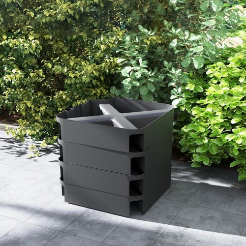 Poids De Base Pour Parasol, Remplissable Avec Sable, Plastique Résistant Et étanche 89x89x10,5 cm