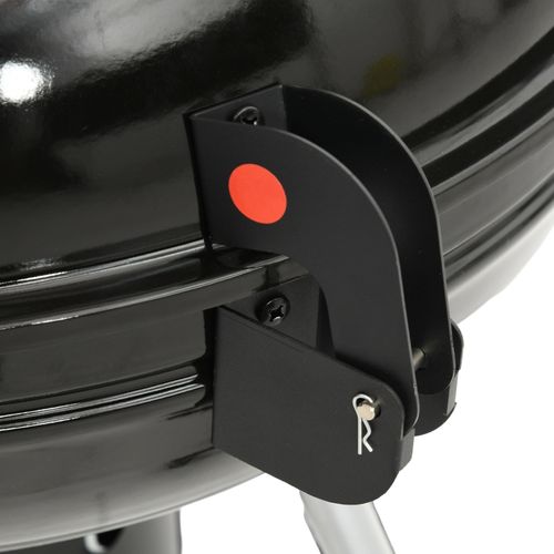 Barbecue Charbon De Bois Mobile Avec Thermomètre, Grille D.54 Cm Et Rangement Pratique