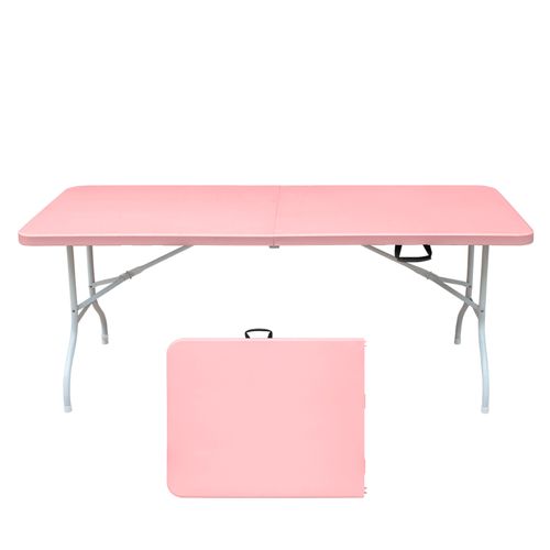 Table Pliante Portable 180 cm Résistante Avec Poignée, Multi-usage Pour Intérieur Et Extérieur