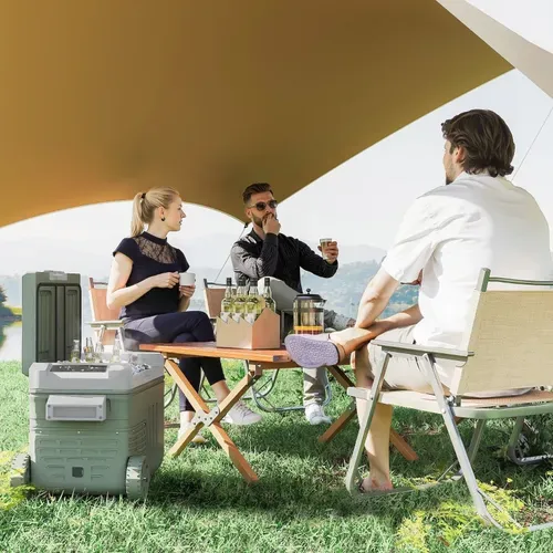 Glacière électrique 33 l Double Zone Portable Avec Compresseur Et Affichage LED
