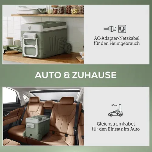 Glacière électrique 33 l Double Zone Portable Avec Compresseur Et Affichage LED