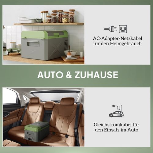 Glacière Électrique 16,3 l Portable Avec Compresseur Et Double Alimentation 12/220 v