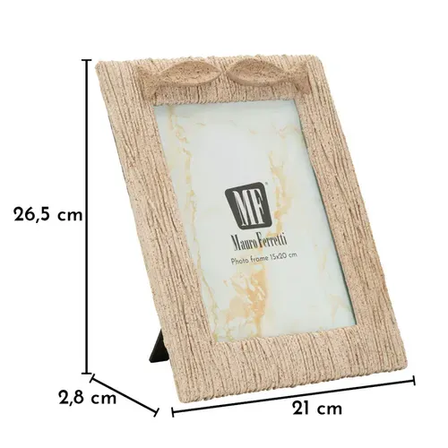 Cadre Photo Beige Compact à Contour Ondulé élégant 15x20 Cm – Décoration Moderne Et Raffinée