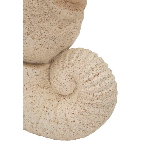 Sculpture Coquillage Effet Sable Beige – Décoration Moderne Et Raffinée 17,2x10x30,2 Cm Élégant