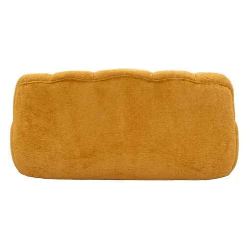 Canapé 2 Places Coloris Moutarde Design Moderne, Volumes Enveloppants Et Style Contemporain 145 Cm