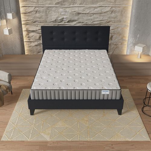 Ensemble Matelas + Lit Avec Tête De Lit 120x190 Cm, Orionis 16cm D’épaisseur à Mémoire De Forme