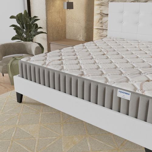 Ensemble 120x190 cm, lit avec tête de lit + matelas mousse, ép.16cm accueil latex