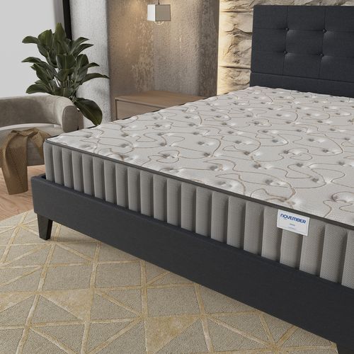 Ensemble 160x200 cm, Lit avec tête de lit + Matelas Mousse ép.22cm à mémoire de forme