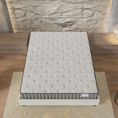 Ensemble 160x200 cm, Lit avec Tiroirs + Matelas mousse ép.22cm Accueil mémoire de forme