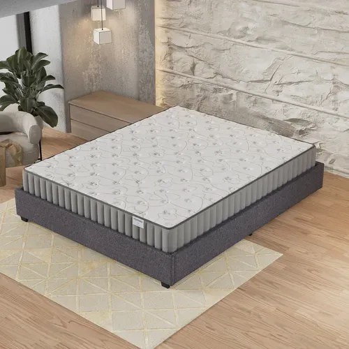 Ensemble 120x190 cm, Lit avec Tiroirs + Matelas mousse ép.16cm Accueil mémoire de forme