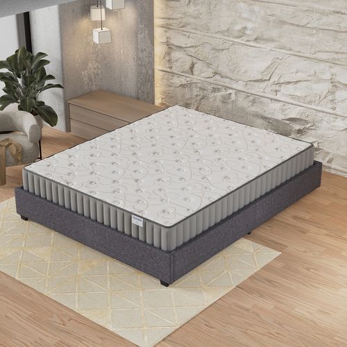 Ensemble 140x190 cm, Lit avec Tiroirs + Matelas mousse ép.16cm Accueil mémoire de forme