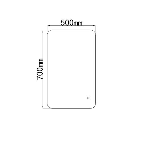 Miroir de salle de bain LED à luminosité variable 50x70cm