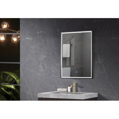 Miroir Salle De Bain LED 60x80cm - Rétro-éclairé Avec Éclairage Frontal