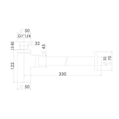 Siphon De Lavabo Design Universel 1 1/4 X 32mm,syphon Réglable, Anti Odeur (chrome)